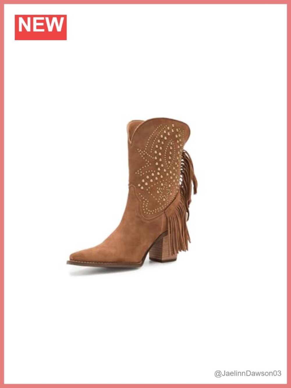 Dingo Star Power Suede Leather Mid Calf Western Boots Snip Toe Block Heel